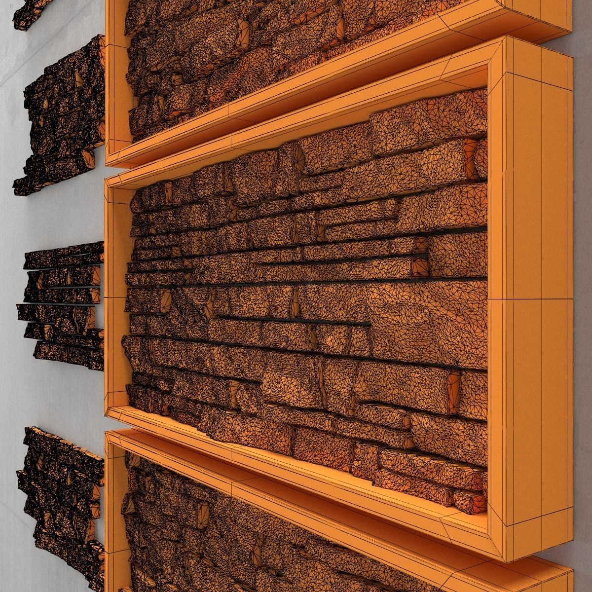 Panel decorative rock brick 3D model_10