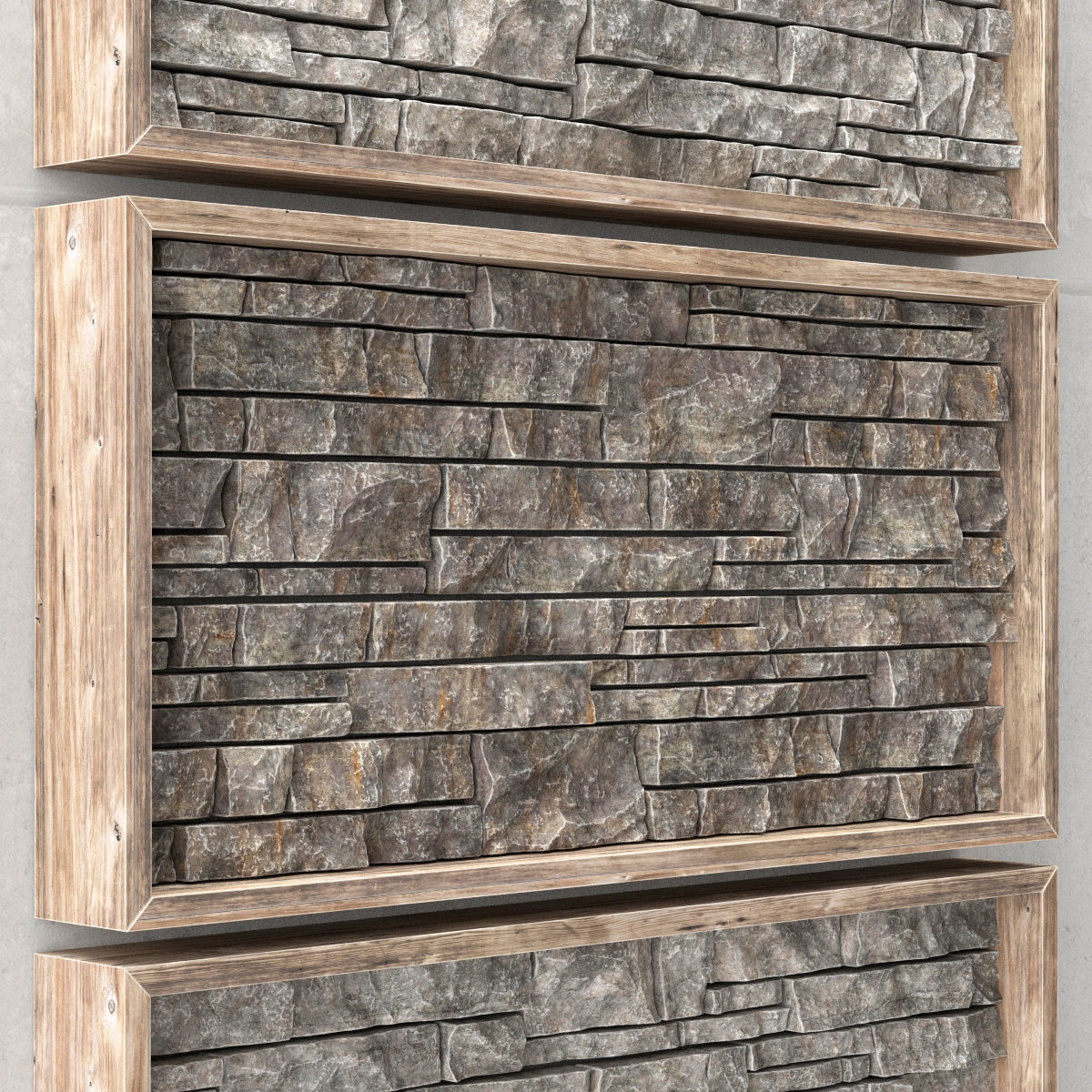 Panel decorative rock brick 3D model_5