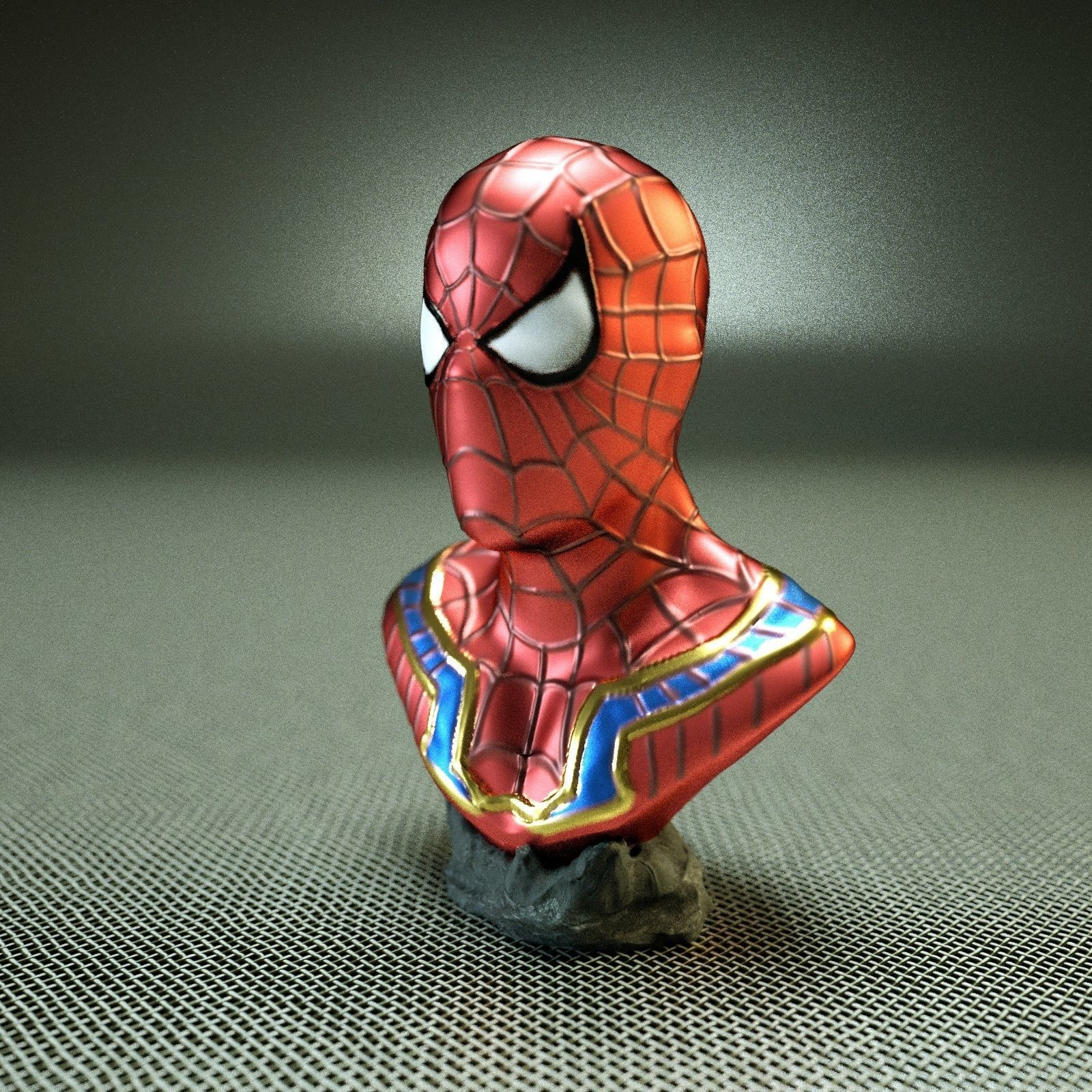 IRON SPIDER BUST   - Moving Spider Arms - 3D print model_13