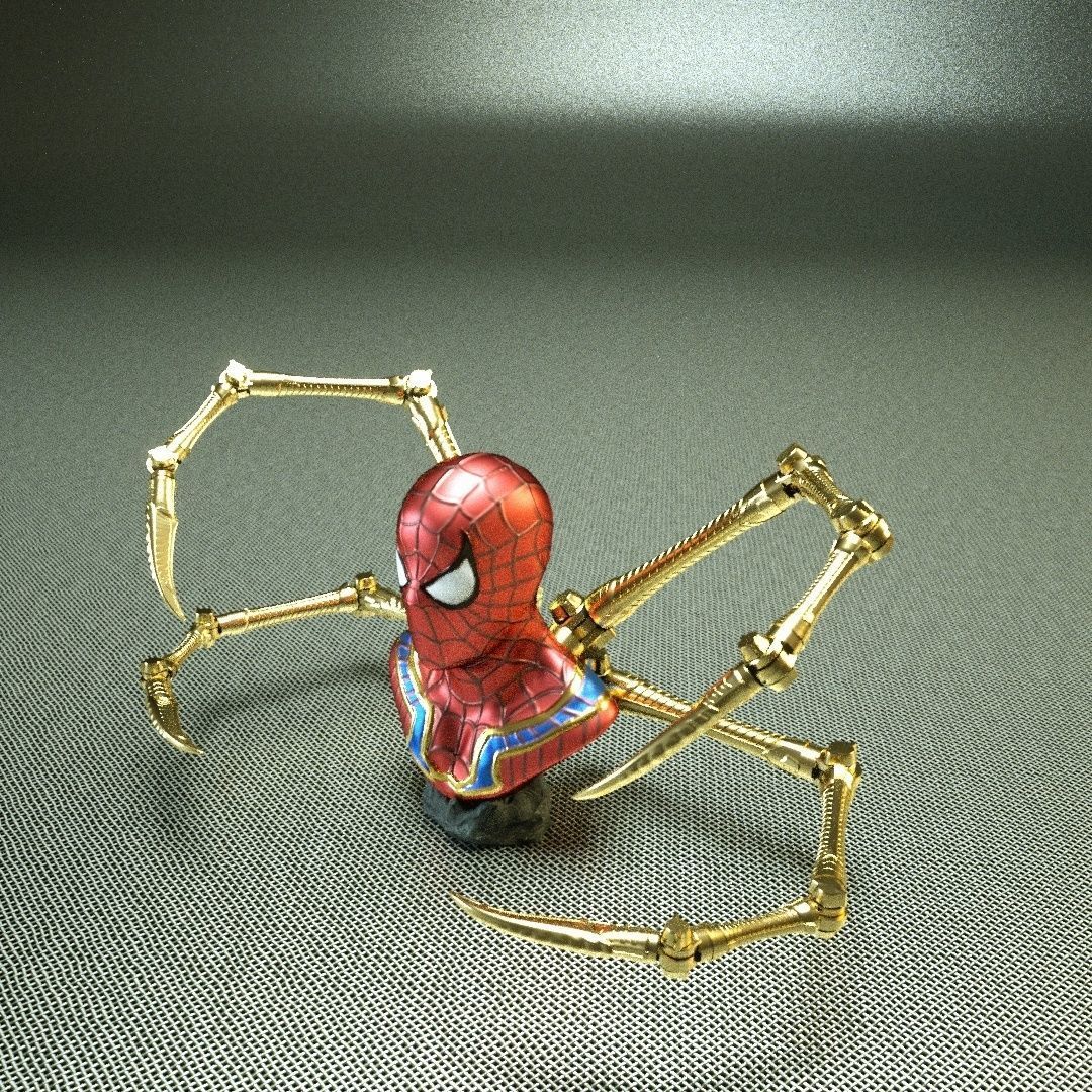 IRON SPIDER BUST   - Moving Spider Arms - 3D print model_24