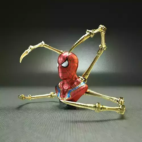 IRON SPIDER BUST   - Moving Spider Arms - 3D print model