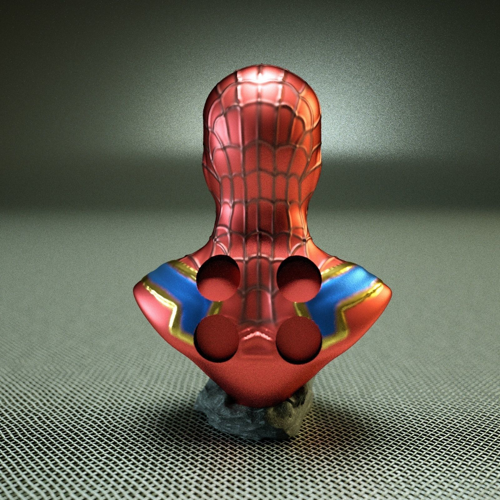 IRON SPIDER BUST   - Moving Spider Arms - 3D print model_11