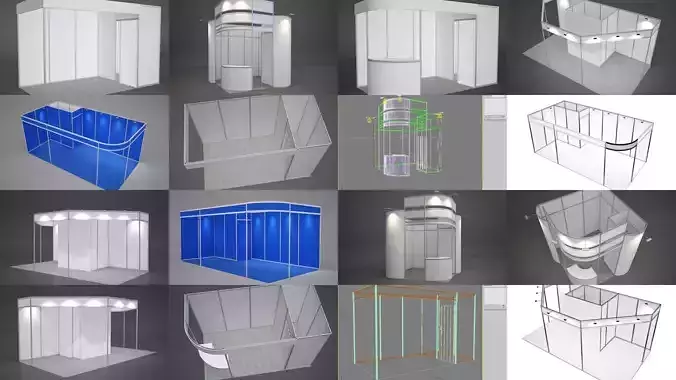 Exhibition stands octanorm 3D Model Collection