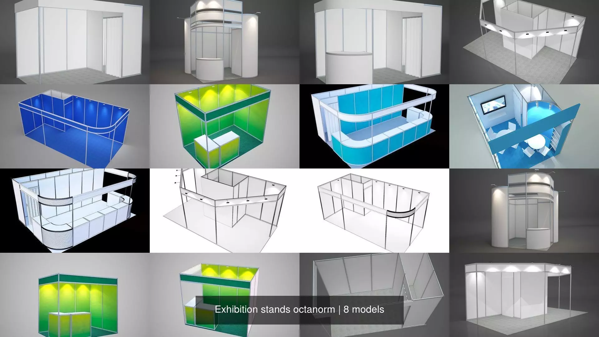 Exhibition stands octanorm 3D Model Collection_1