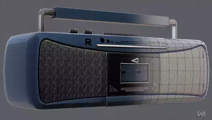 Radio V01 Low-poly 3D model