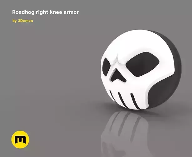 Roadhog right knee armor 3D print model