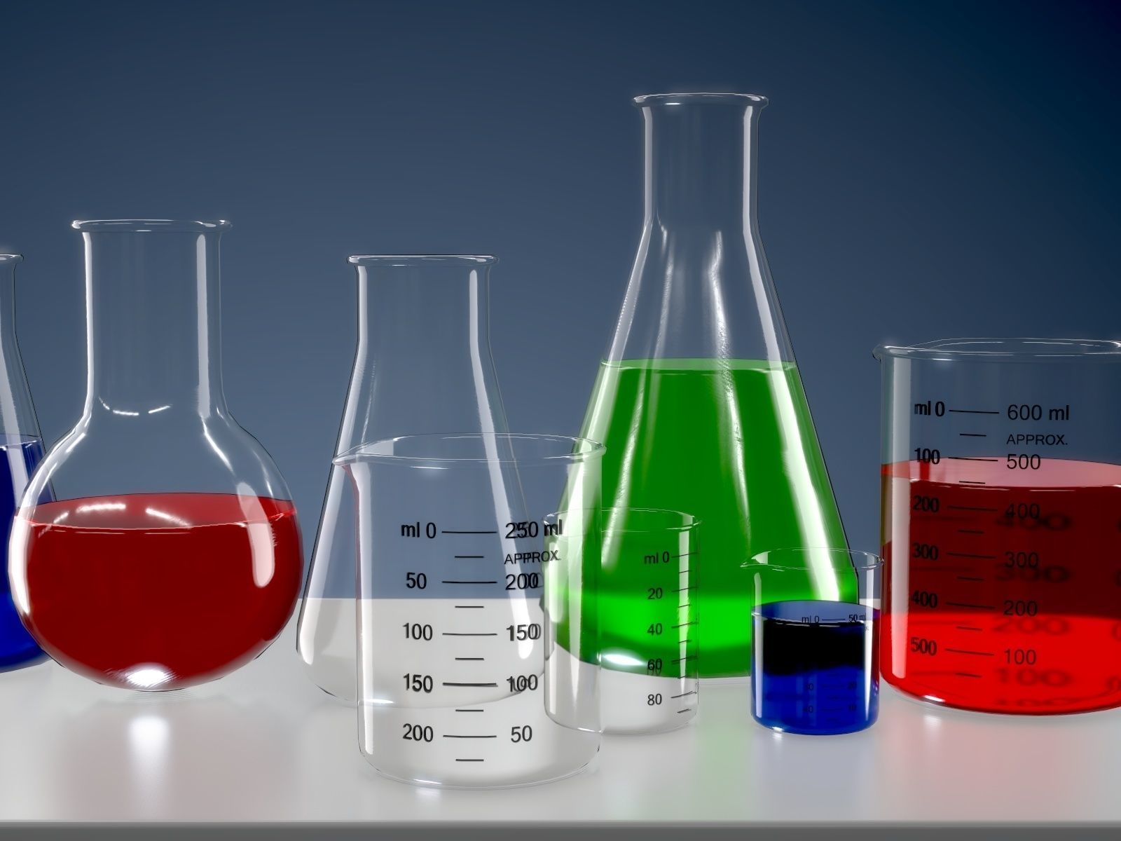 Chemistry Equipment Low-poly 3D model_2