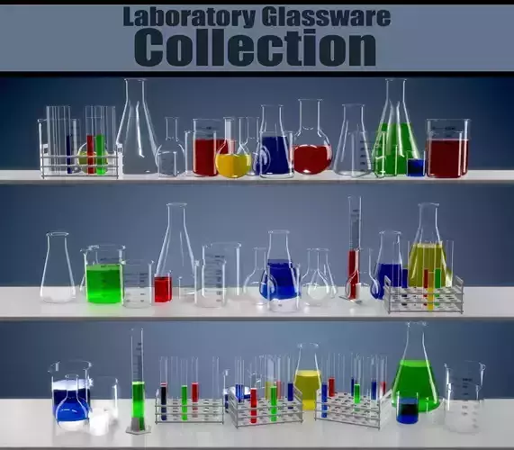 Chemistry Equipment Low-poly 3D model