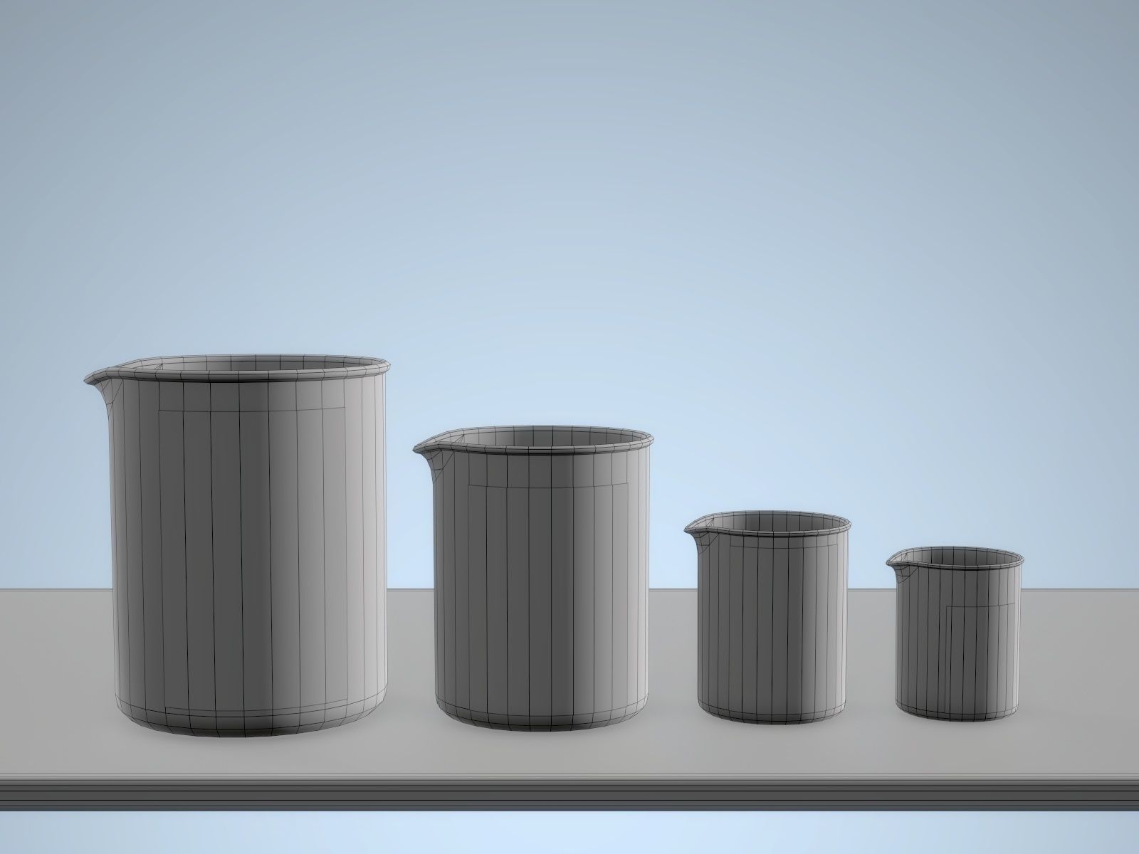 Chemistry Equipment Low-poly 3D model_10