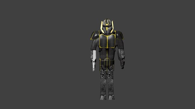 Knight Low-poly 3D model