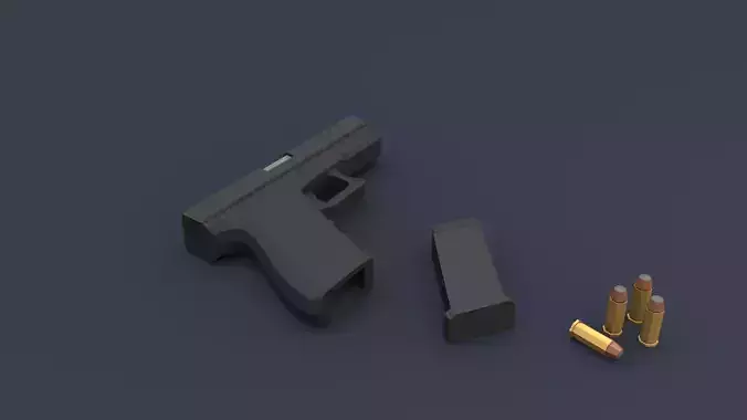 Glock Lowpoly Handgun Glock 17