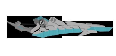 Blunt Sword Blue For Game Low-poly 3D model_2