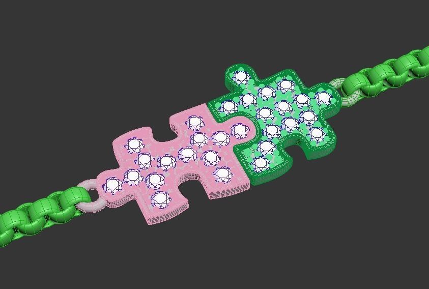 100311 BR Puzzle pendant-necklace 3D print model_1