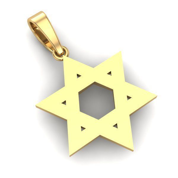 JEWISH PENDANT 3D print model_2