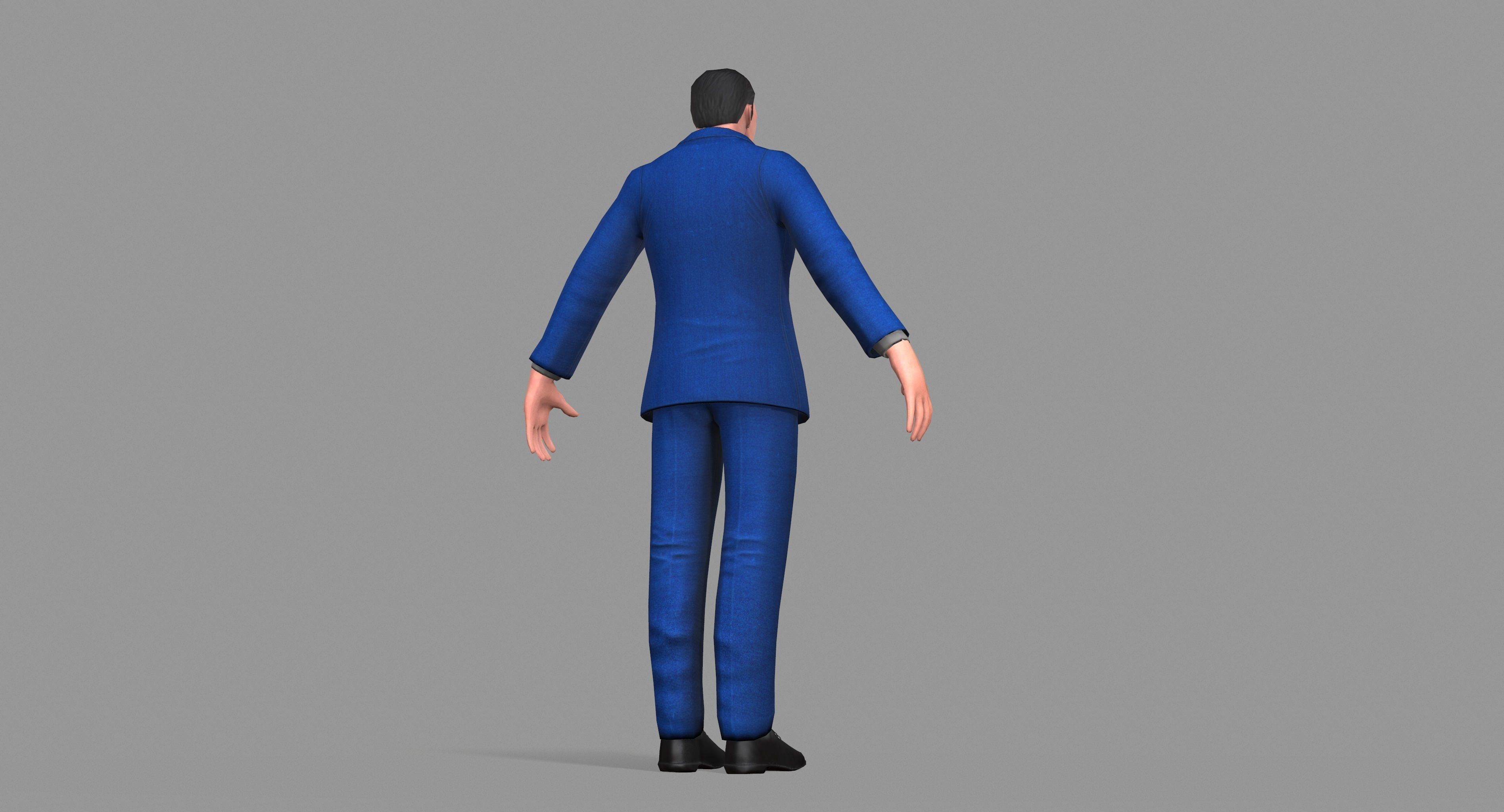 Business Suit Man Low-poly 3D model_31