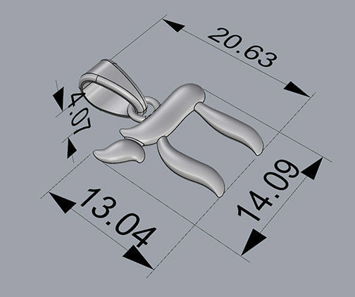 JEWISH PENDANT 3D print model_3