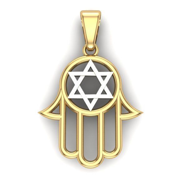 JEWISH PENDANT 3D print model_1