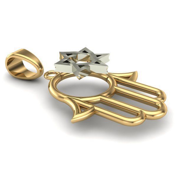 JEWISH PENDANT 3D print model_2
