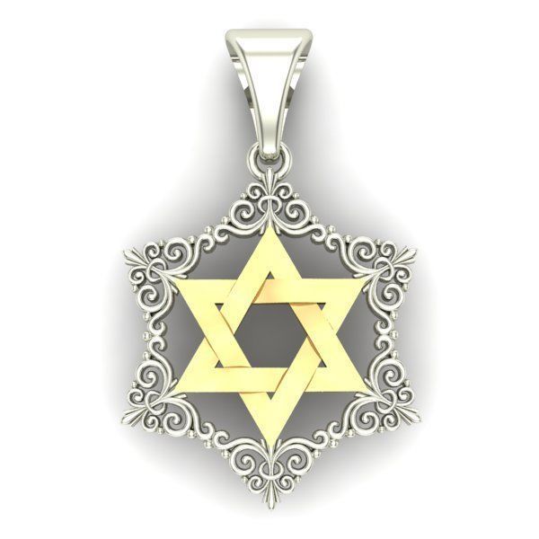 JEWISH PENDANT 3D print model_1