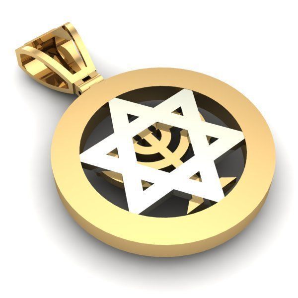 JEWISH PENDANT 3D print model_2