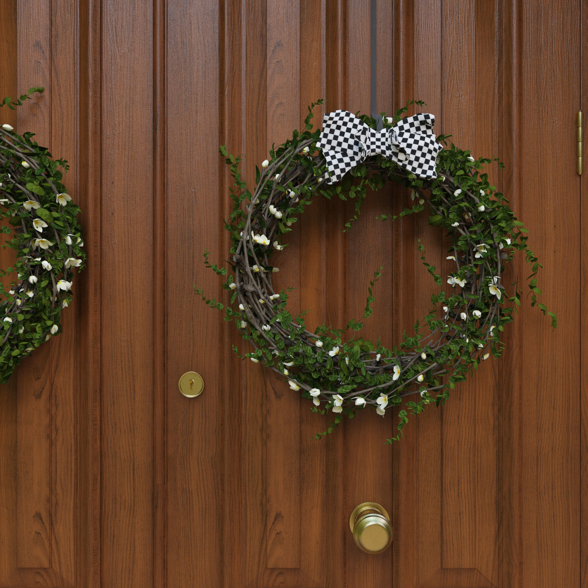 Entrance classic door 05  3D model_2