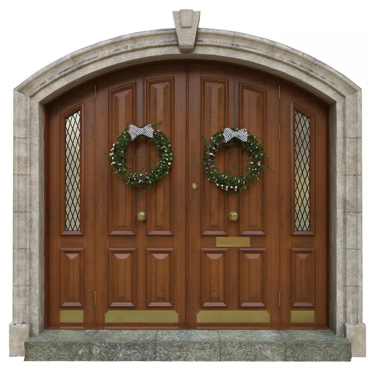 Entrance classic door 05  3D model_0
