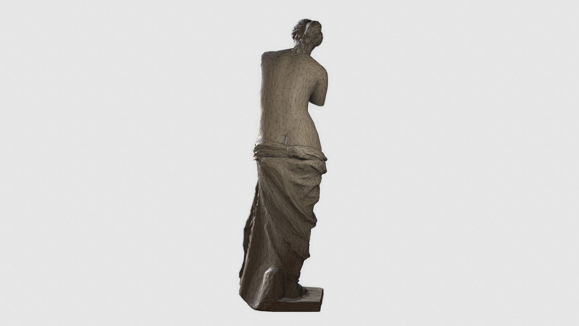 VR Sculpture The Aphrodite of Milos Venus de Milo Ultra-Low-Poly Low-poly 3D model_4
