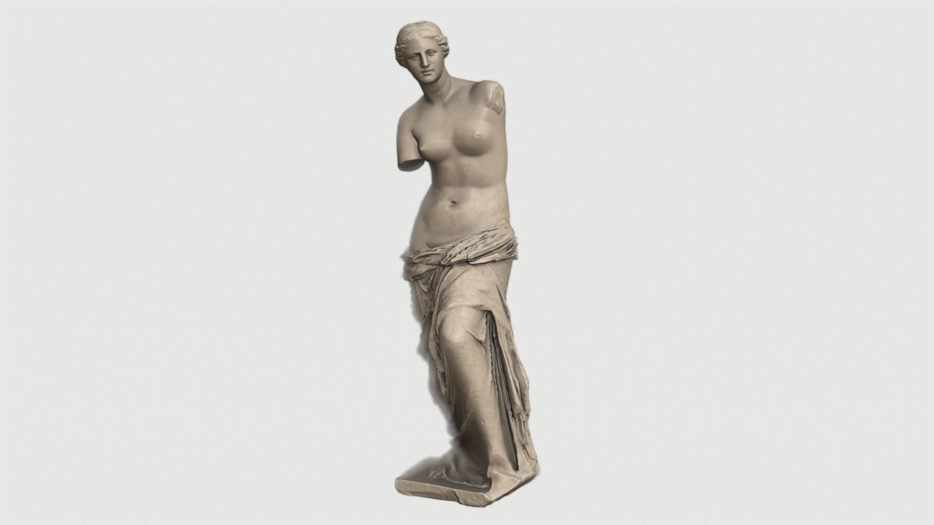 VR Sculpture The Aphrodite of Milos Venus de Milo Ultra-Low-Poly Low-poly 3D model_9