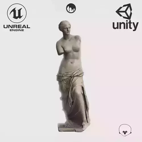 VR Sculpture The Aphrodite of Milos Venus de Milo Ultra-Low-Poly Low-poly 3D model