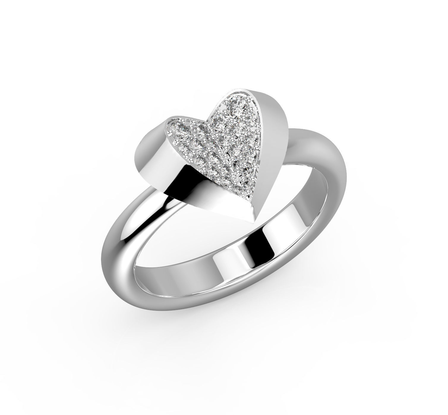 101009 R Heart rings 3D print model_2