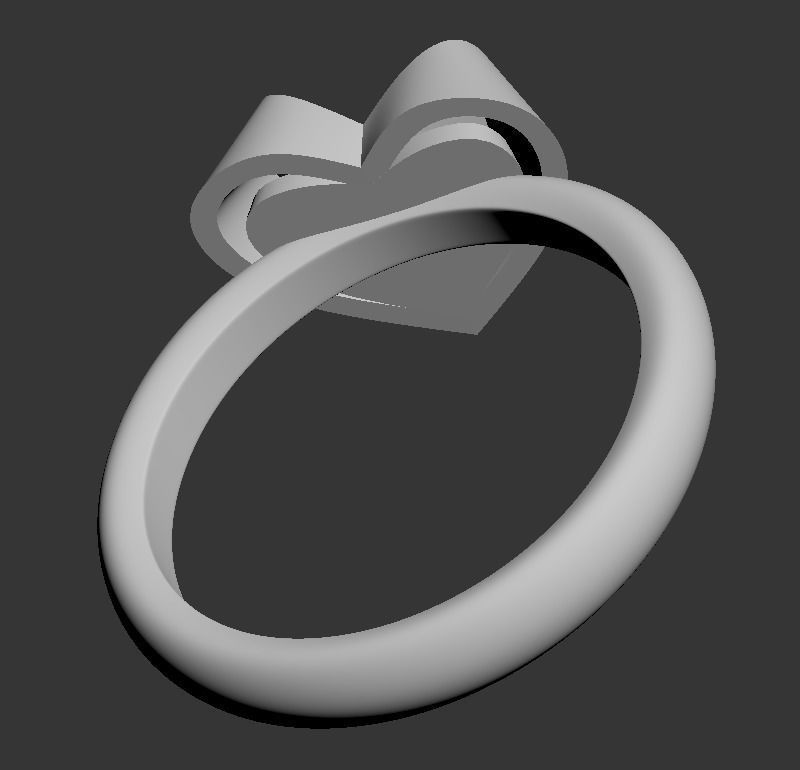 101009 R Heart rings 3D print model_3
