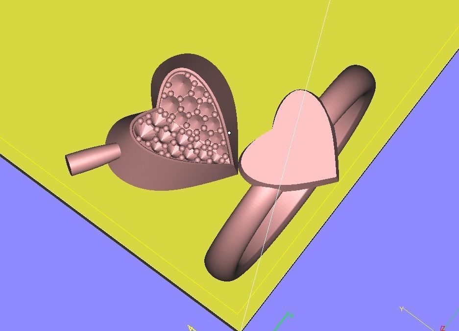 101009 R Heart rings 3D print model_6