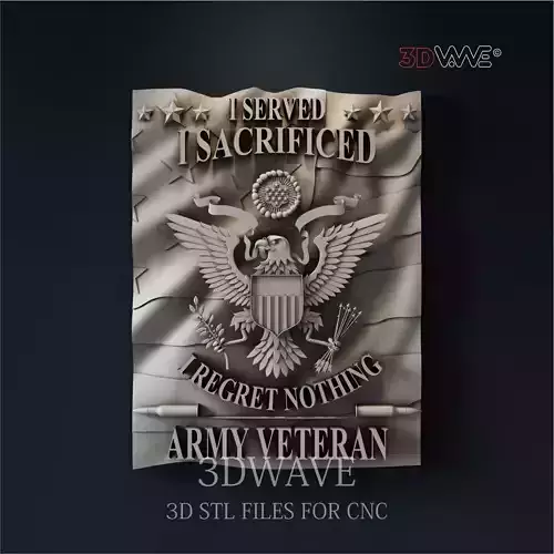 AMERICAN VETERAN FLAG 3D print model