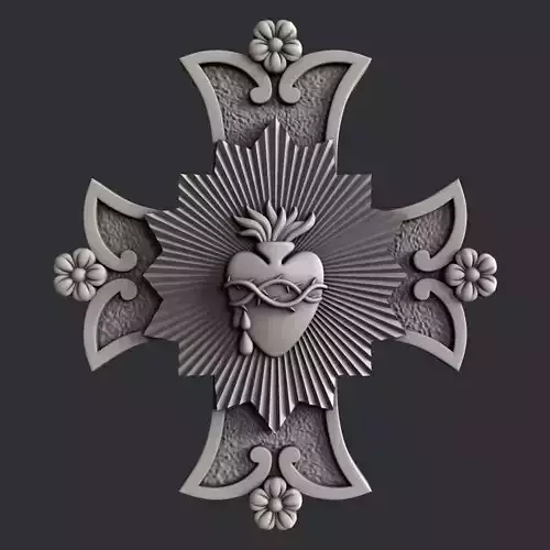 3d STL models for CNC  cross 