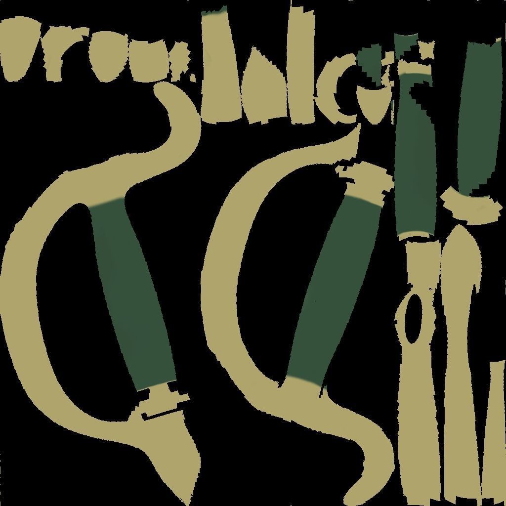 Falchion sword Low-poly 3D model_2