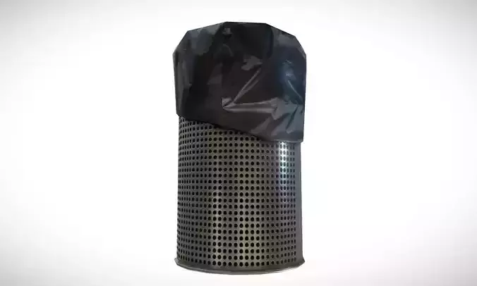 Dustbin metal canister with cover