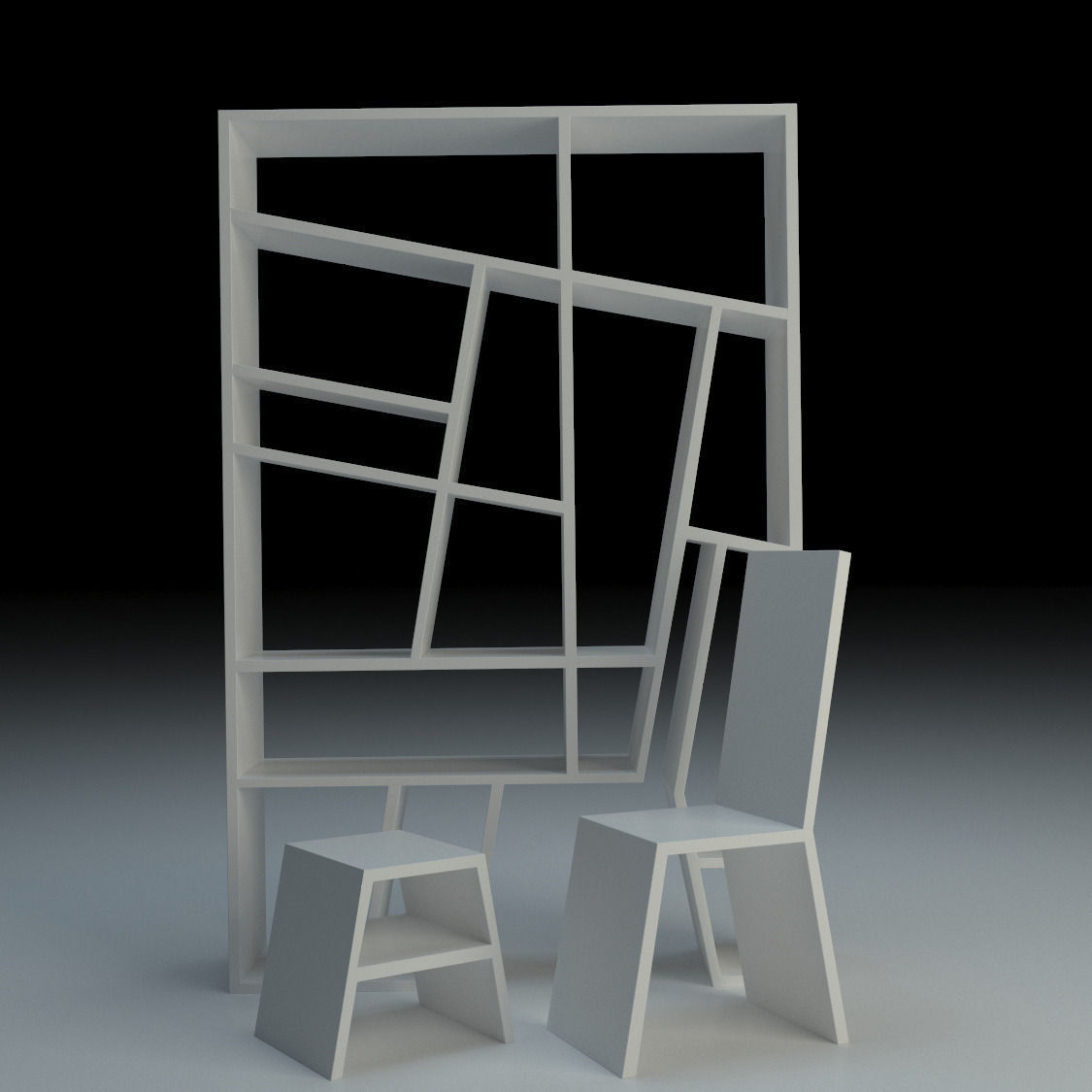 Creative Shelf 3D model_1