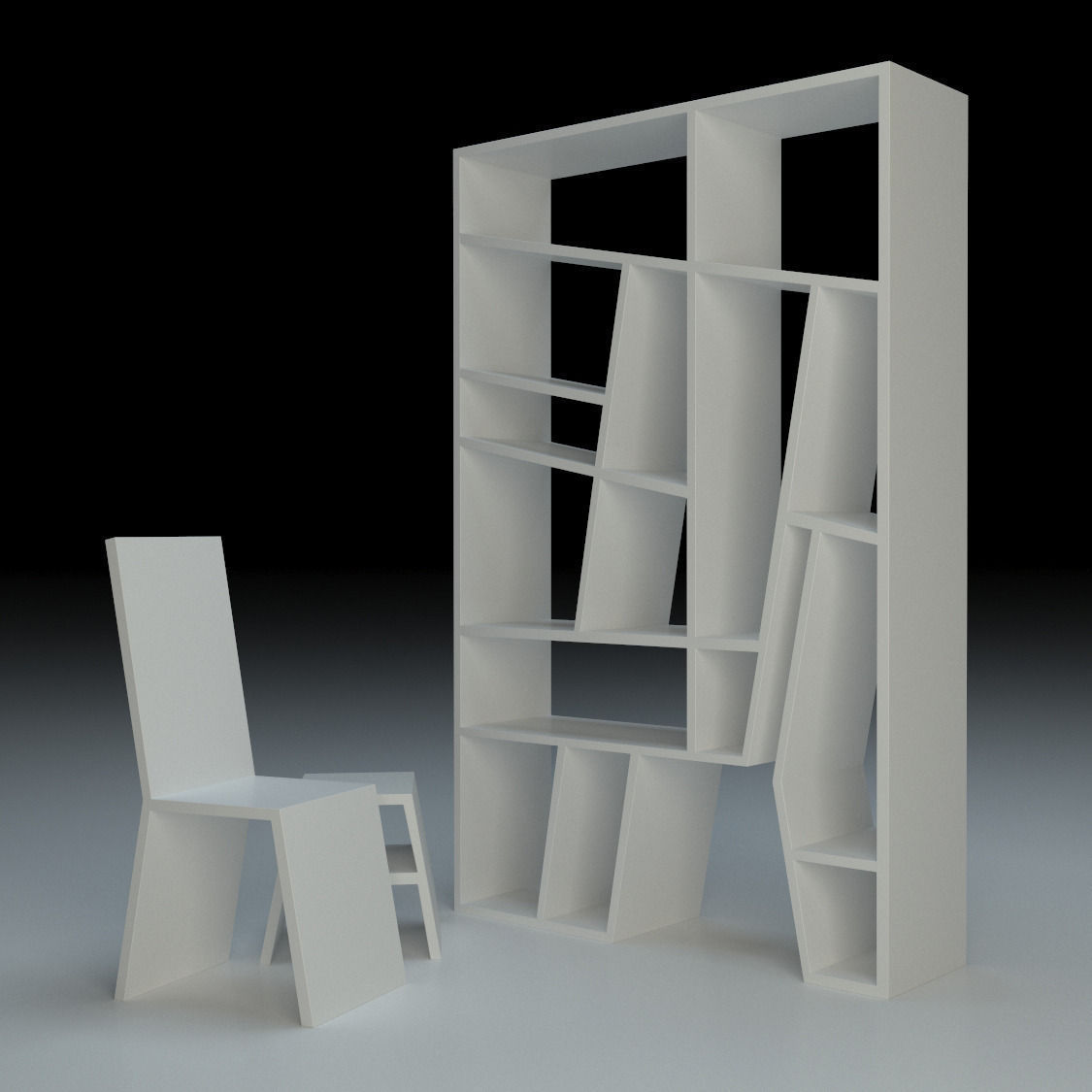 Creative Shelf 3D model_2