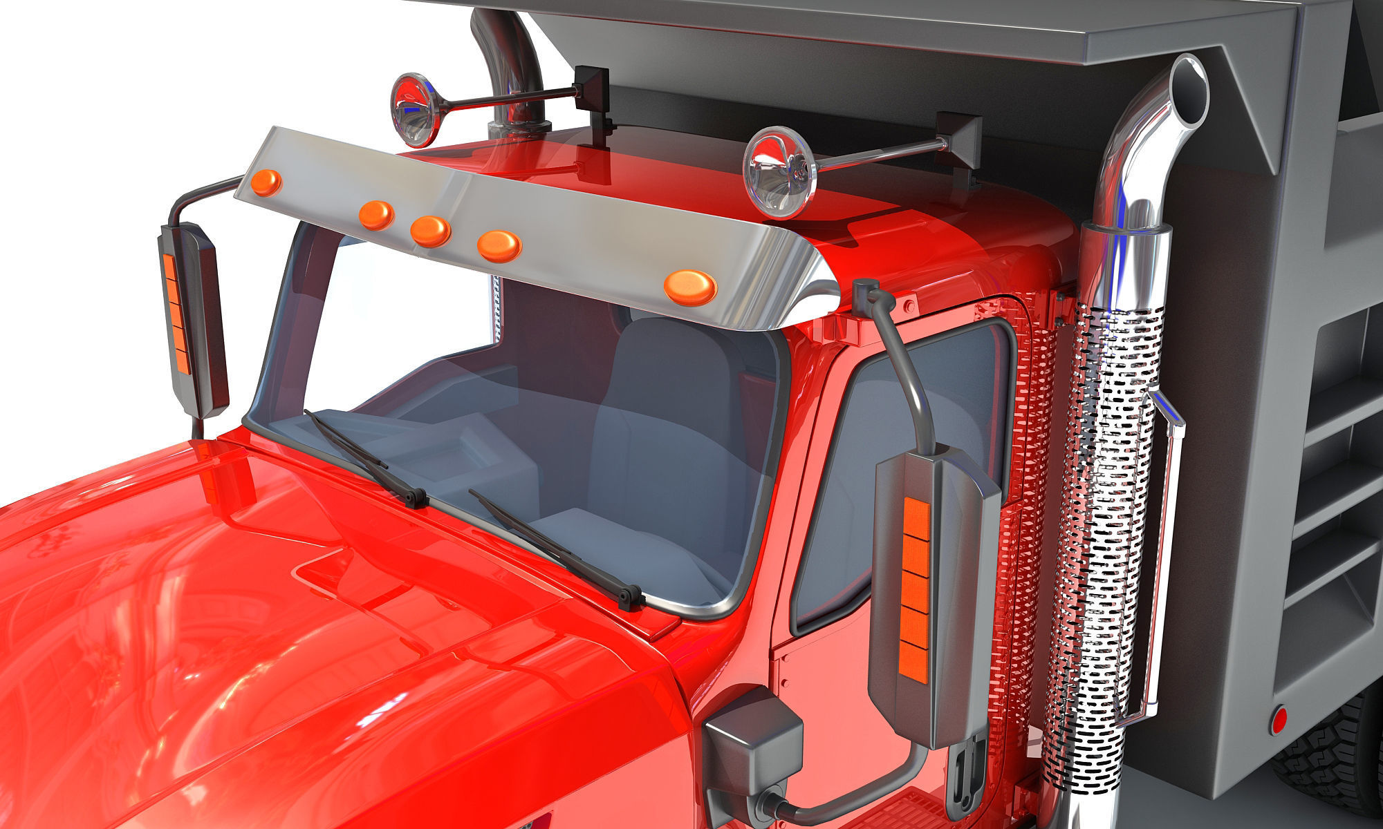 Tipper Dumper Truck 3D model_11