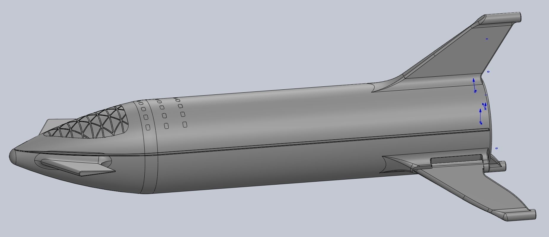 Starship BFR 2018 - Space-X Mars Rocket Latest Version Model 3D print model_109