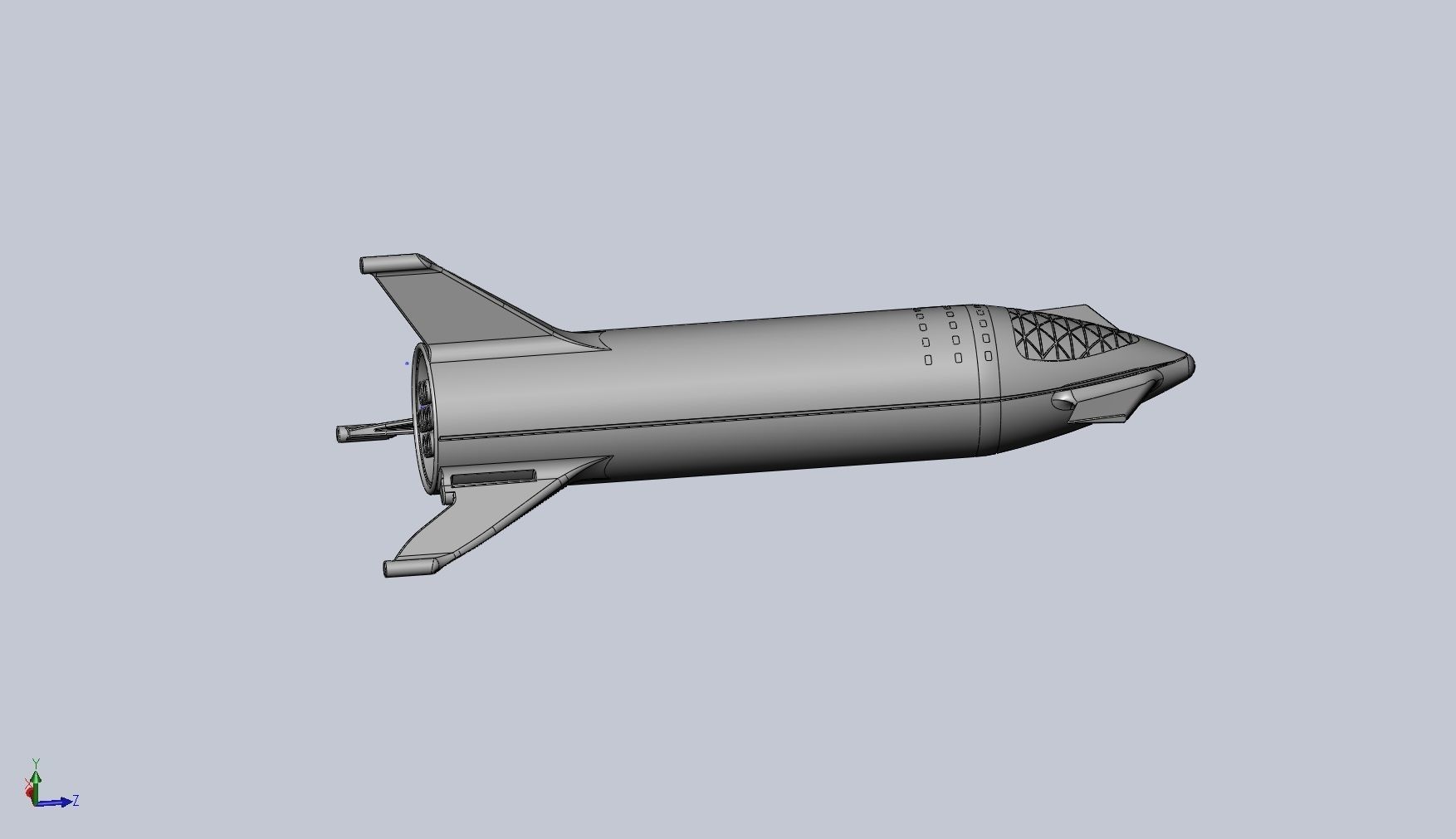 Starship BFR 2018 - Space-X Mars Rocket Latest Version Model 3D print model_27