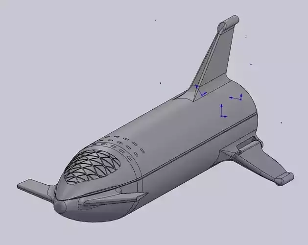 Starship BFR 2018 - Space-X Mars Rocket Latest Version Model 3D print model