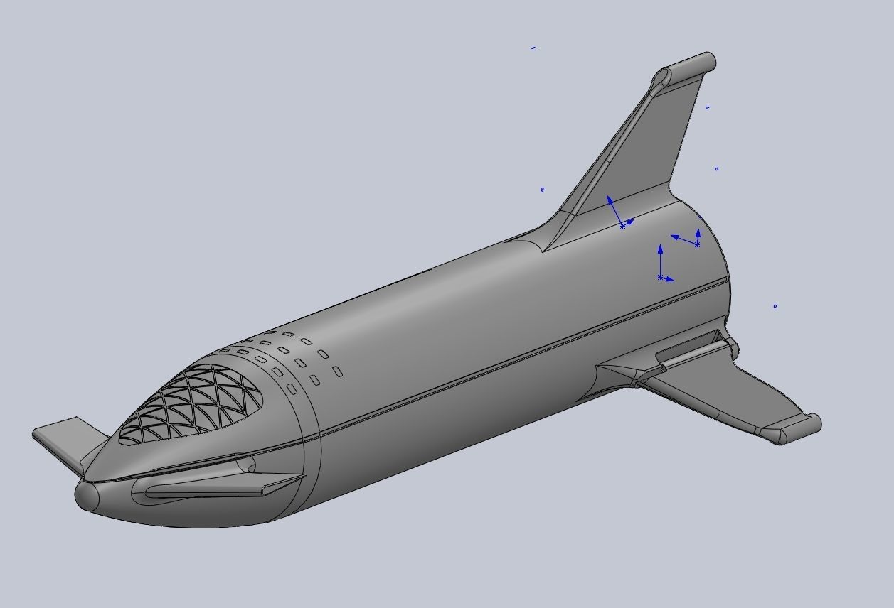 Starship BFR 2018 - Space-X Mars Rocket Latest Version Model 3D print model_116