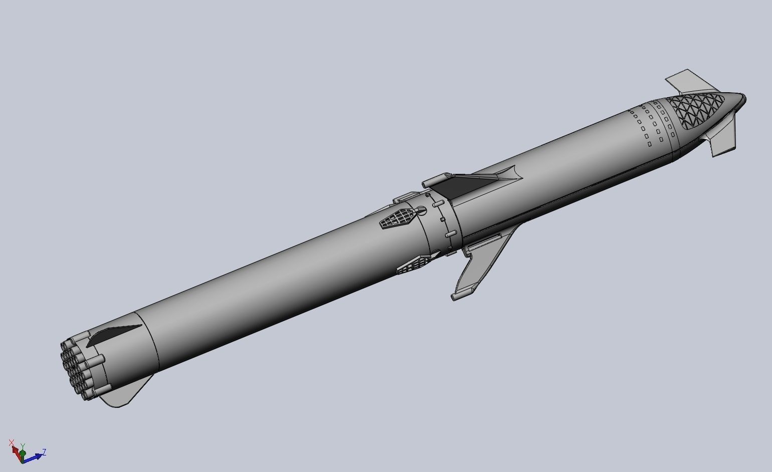 Starship BFR 2018 - Space-X Mars Rocket Latest Version Model 3D print model_86