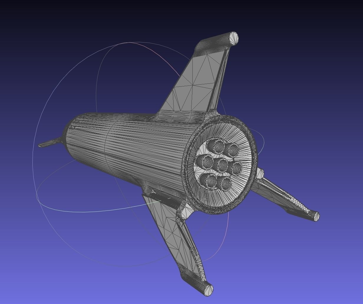 Starship BFR 2018 - Space-X Mars Rocket Latest Version Model 3D print model_107