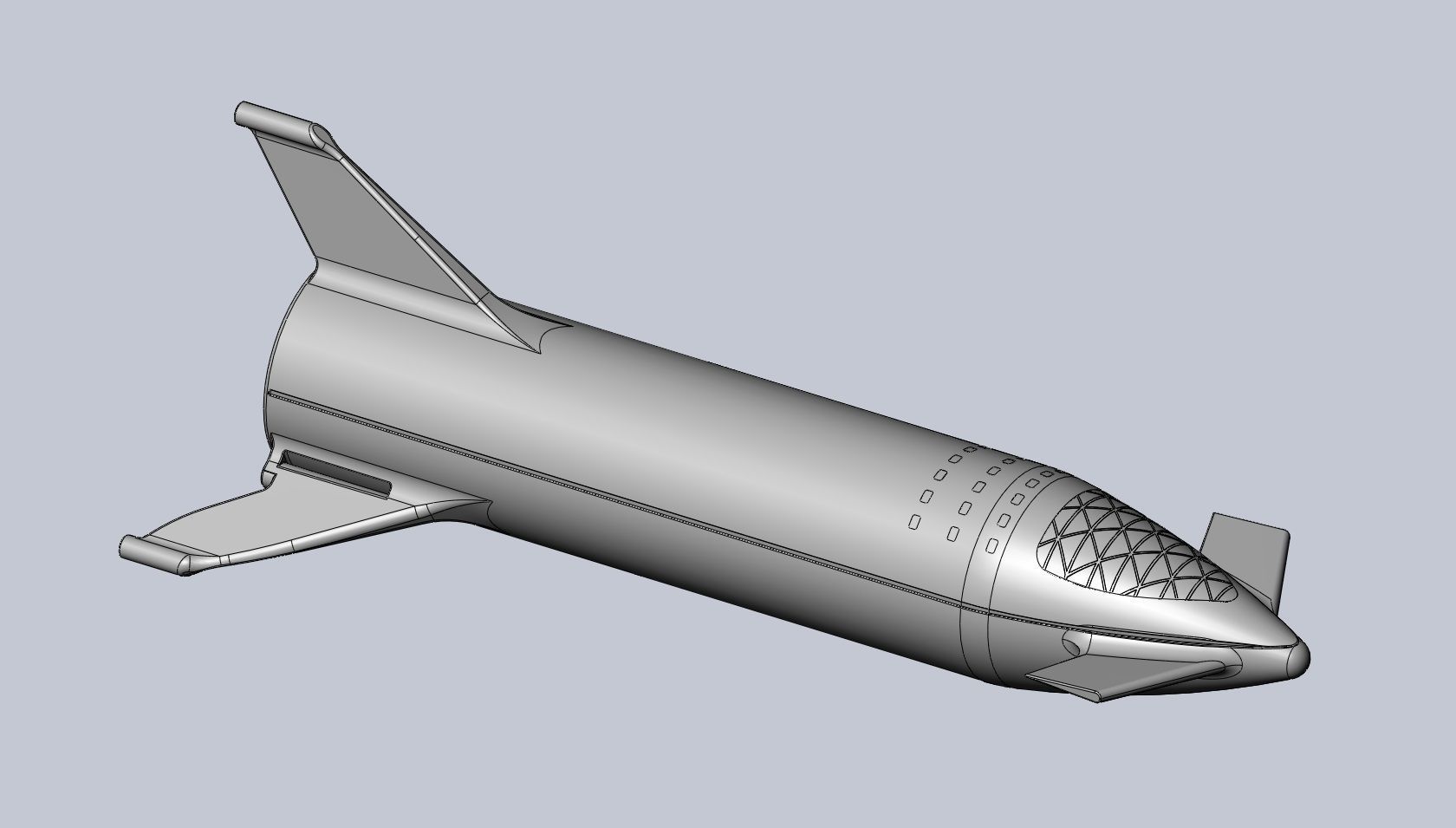 Starship BFR 2018 - Space-X Mars Rocket Latest Version Model 3D print model_32