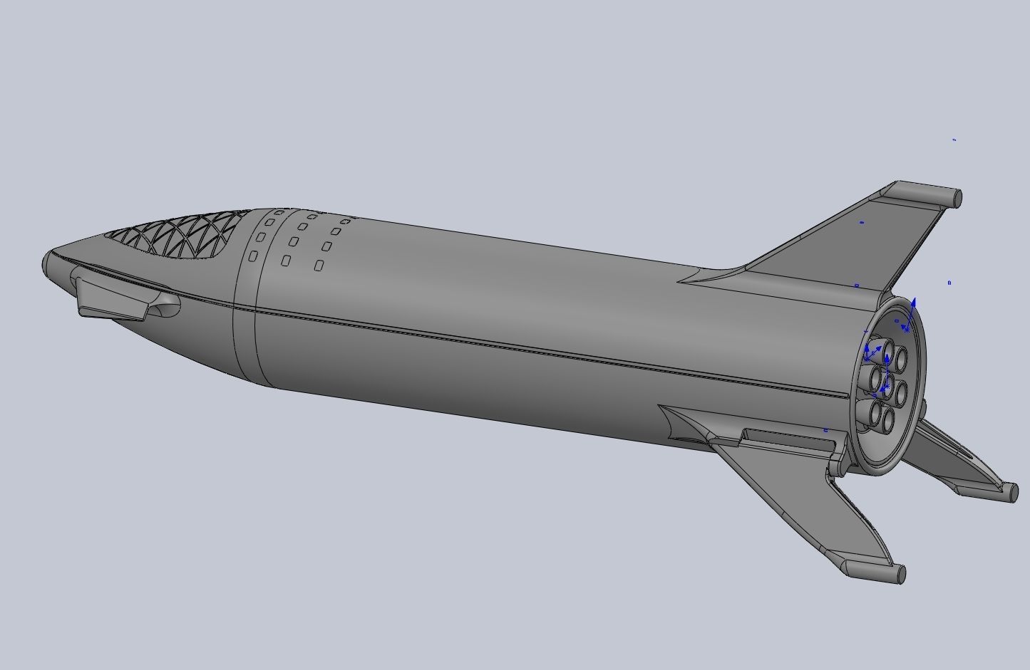 Starship BFR 2018 - Space-X Mars Rocket Latest Version Model 3D print model_115
