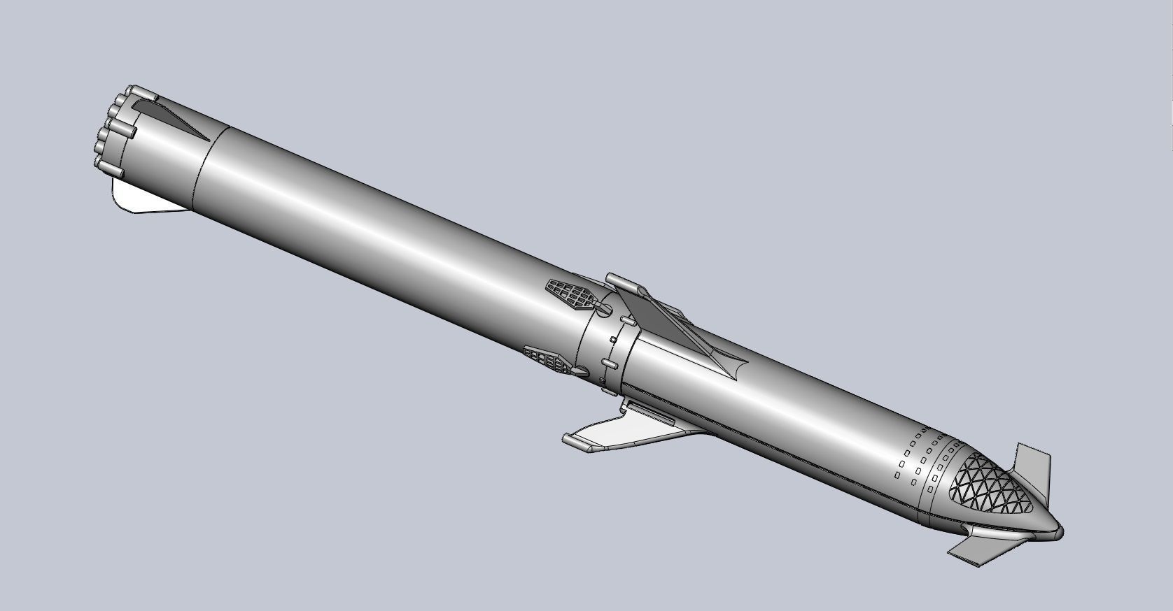 Starship BFR 2018 - Space-X Mars Rocket Latest Version Model 3D print model_84