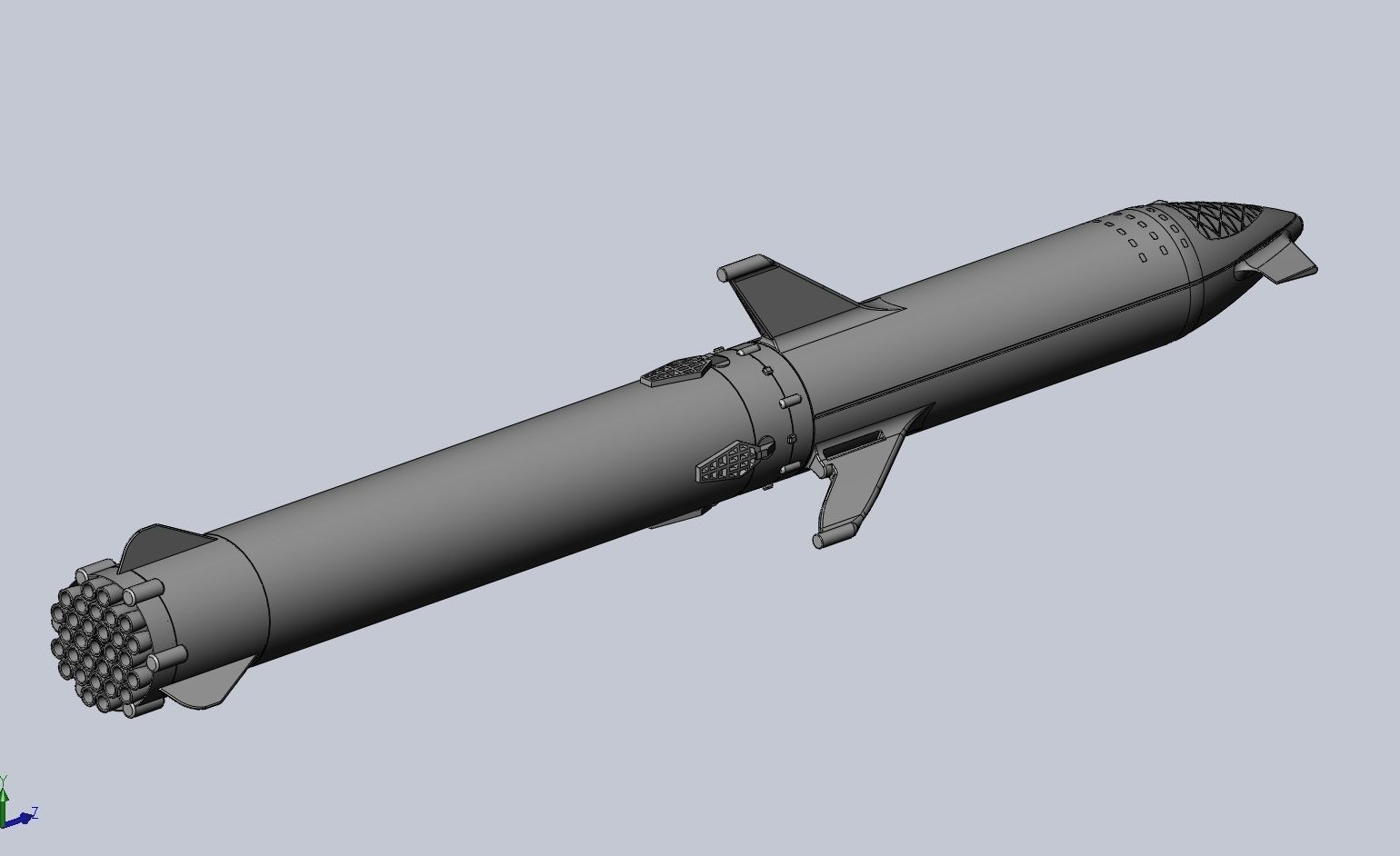 Starship BFR 2018 - Space-X Mars Rocket Latest Version Model 3D print model_88