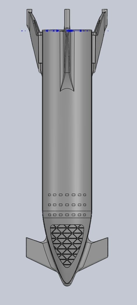 Starship BFR 2018 - Space-X Mars Rocket Latest Version Model 3D print model_114